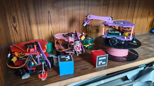 Holonomic swarm bots built for e-Yantra: Holo Battalion